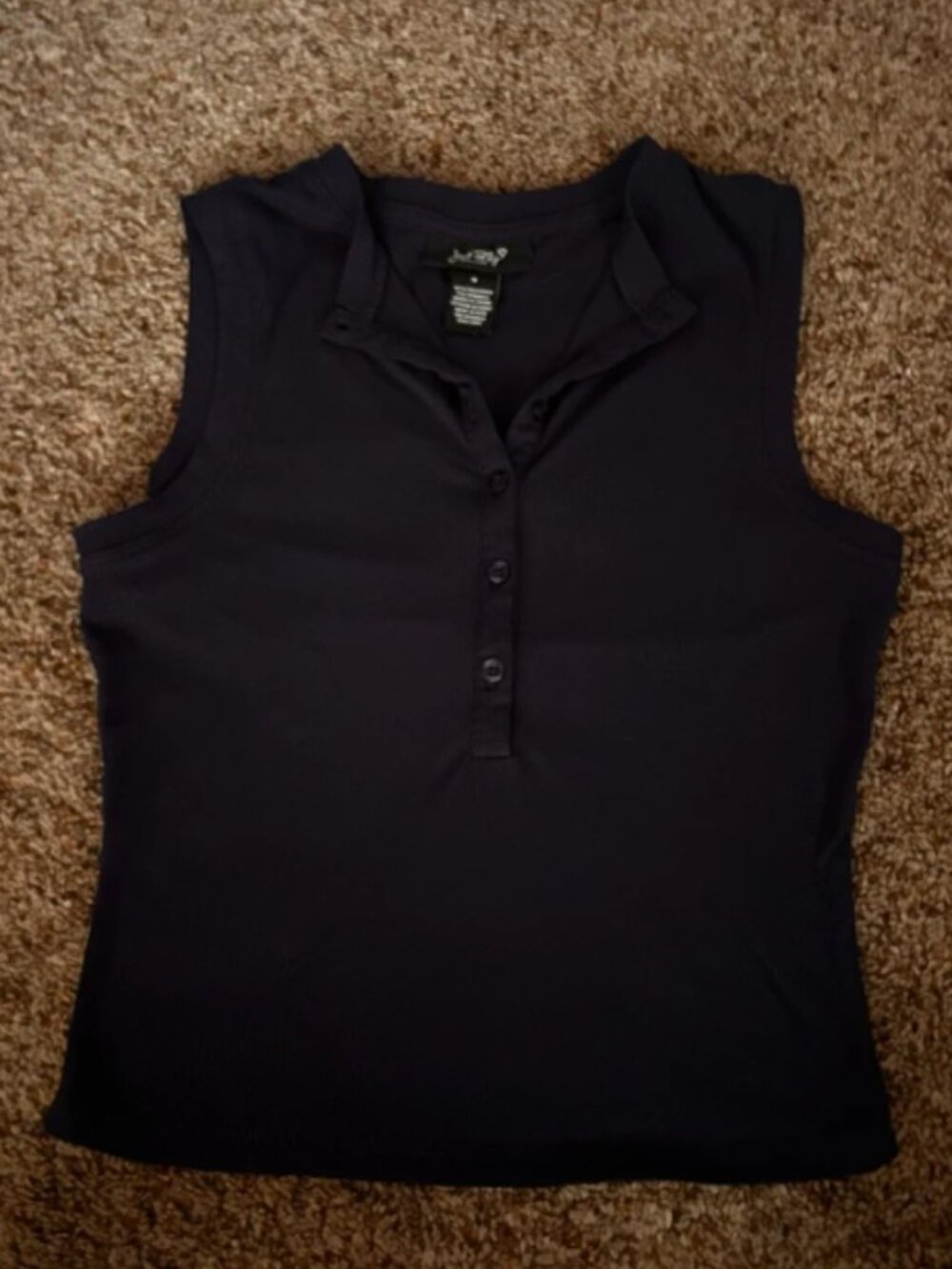 Dark blue cropped tank top